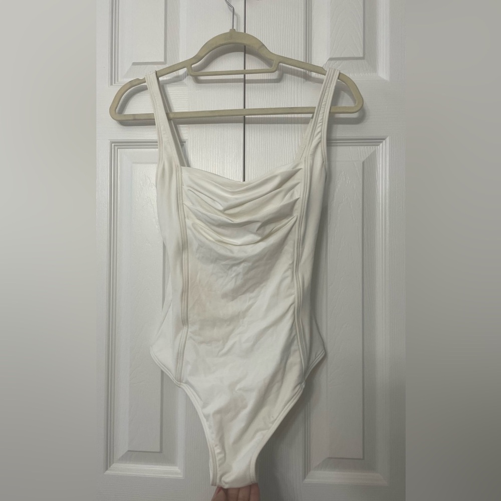 Calvin Klein One-Piece Swimsuit - White, Size 8